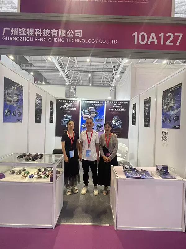 Interacting with and taking photos with clients at CIOE 2025